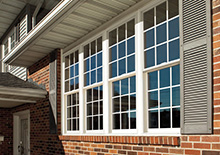 White exterior aluminum windows 