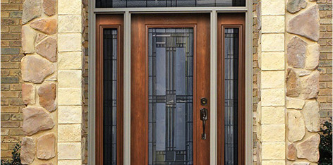 Indoor matching windows near wet bar